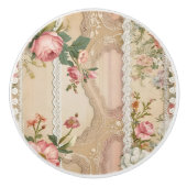 Spitzen laufen durch Rose Keramikknauf (Vorderseite)