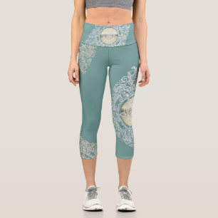 Spitzen-Mandala-Yoga-Capri-Leggings Capri Leggings