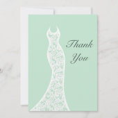 Spitzen- Minze danken Ihnen Dankeskarte (Vorderseite)