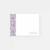 Spitzen-Muster mit Schmetterlingen Post-it Klebezettel (Vorderseite)