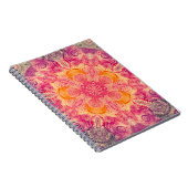 Spitzen-Ornament Mandala: Rundes Aquarelldesign Notizblock (Rechte Seite)