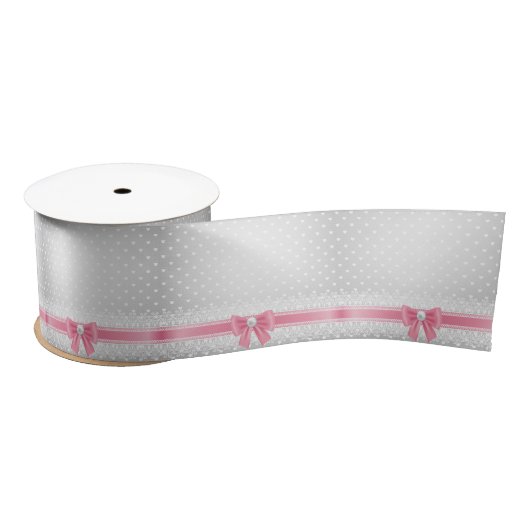 Spitzen, Perlen, silber, weiß, gürrisch, trendig, Satinband (Spule)