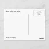Spitzen, Perlen und Mehl Postkarte (Rückseite)