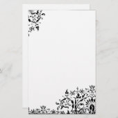Spitzen- romantisches stationäres briefpapier (Vorne/Hinten)