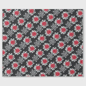 Spitzen-Rose Goth Heavy Metal Geschenkpapier (Flach)