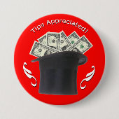 Spitzen schätzten Knopf Button (Vorderseite)