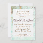 Spitzen-Scrolls, Bluebird & Tassels Einladung (Rückseite)