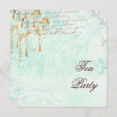 Spitzen Scrolls & Tassels Einladung (Vorne/Hinten)