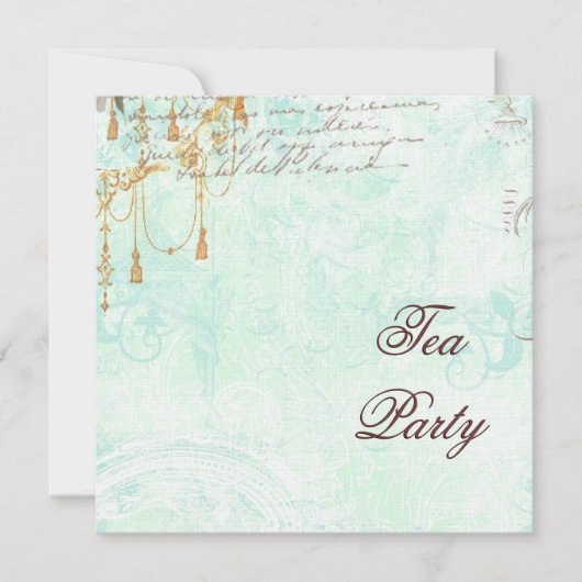 Spitzen Scrolls & Tassels Einladung (Vorderseite)