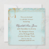 Spitzen Scrolls & Tassels Einladung (Rückseite)