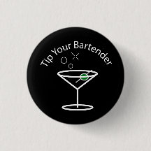 Spitzen Sie Ihr Barkeeper-Martini-Button