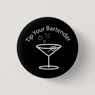 Spitzen Sie Ihr Barkeeper-Martini-Button Button