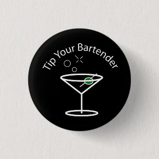 Spitzen Sie Ihr Barkeeper-Martini-Button Button