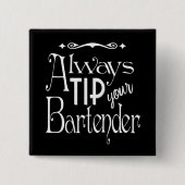 Spitzen Sie immer Ihren typografischen Entwurf des Button (Vorderseite)