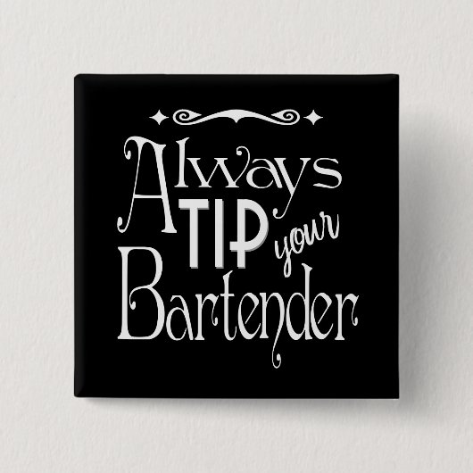 Spitzen Sie immer Ihren typografischen Entwurf des Button (Vorderseite)