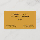 Spitzen- Tigress Visitenkarte (Rückseite)