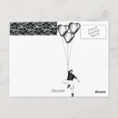 Spitzen und Balloons Postkarte (Rückseite)