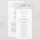 Spitzen- und Band-Hochzeitsprogramme Programm (Vorne/Hinten)
