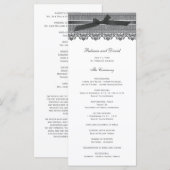 Spitzen- und Band-Hochzeitsprogramme Programm (Vorne/Hinten)