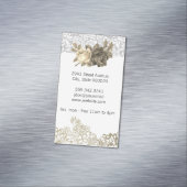 Spitzen- und Blumenhaar-Stylist Magnetische Visitenkarte (Beispiel)