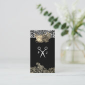 Spitzen- und Blumenhaar-Stylist Visitenkarte (Stehend Vorderseite)