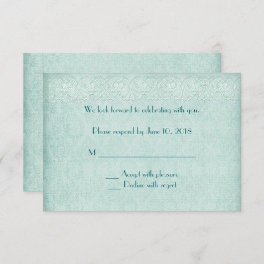 Spitzen- und Damast-UAWG Einladung (Vorne/Hinten)