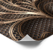 Spitzen- und Dunkelholz Rustikaler Vintager Wester Poster (Ecke)