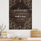 Spitzen- und Dunkelholz Rustikaler Vintager Wester Poster (Küche)