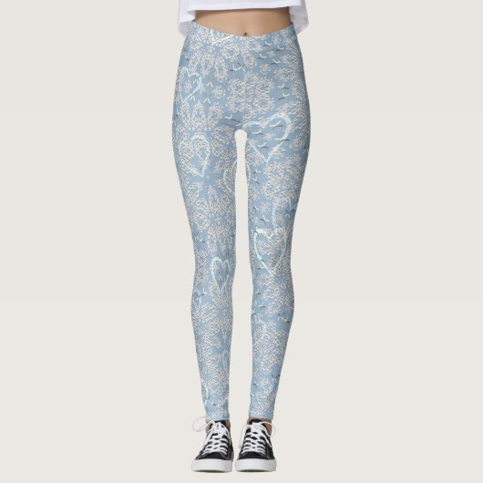 Spitzen und Herzen Leggings (Vorderseite)