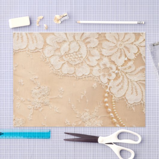 Spitzen und Perlen Seidenpapier (Handwerk)