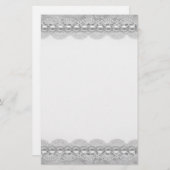 Spitzen und Perlen Textur Geschirr Briefpapier (Vorne/Hinten)