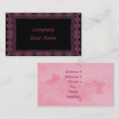 Spitzen und Rose Visitenkarte (Vorne/Hinten)