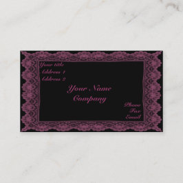 Spitzen und Rose Visitenkarte