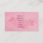 Spitzen und Rose Visitenkarte (Rückseite)