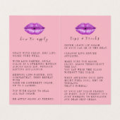 Spitzen und Tricks Lipsense Verteiler-Visitenkarte Visitenkarten (Innenseite Aufgefaltet)
