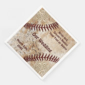 Spitzen und Vintage Baseball Hochzeit Napkins Serviette (Ecke)