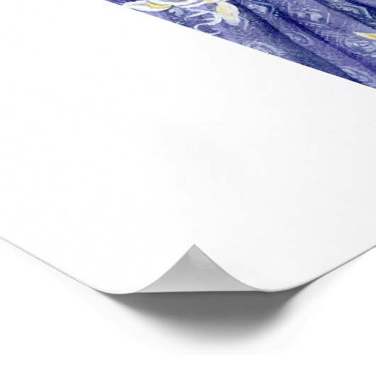 Spitzen und Weiße Rosen Poster (Ecke)