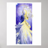 Spitzen und Weiße Rosen Poster (Vorne)