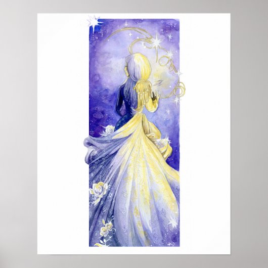 Spitzen und Weiße Rosen Poster (Vorne)