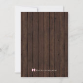 Spitzen- und Wood-Babydusche Einladung (Rückseite)