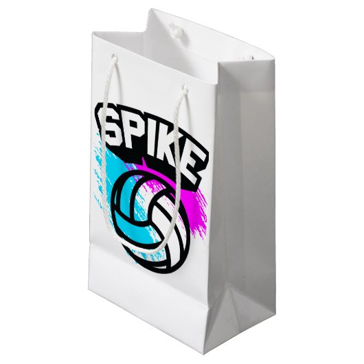 Spitzen-Volleyball Kleine Geschenktüte (Vorderseite Schrägansicht)