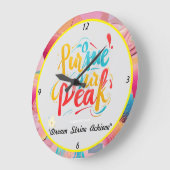 "Spitzenambitionen" Große Wanduhr (Winkel)