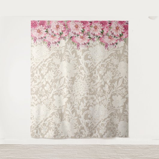 Spitzenartiger Hintergrund Wandteppich (Vorderseite)