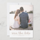 Spitzenaussehen Hochzeitssache Foto Datum speicher Save The Date (Vorderseite)