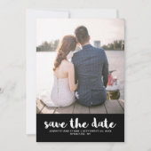 Spitzenaussehen Hochzeitssache Foto Datum speicher Save The Date (Vorderseite)