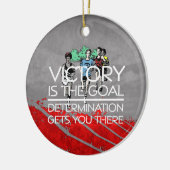 SPITZENbahn-Sieg-Slogan Keramik Ornament (Links)