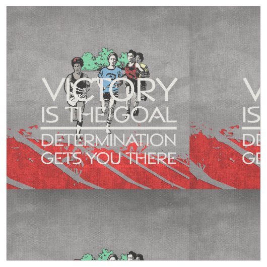 SPITZENbahn-Sieg-Slogan Stoff (Nahaufnahme)