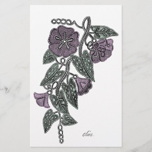 SpitzenBlume Briefpapier (Vorderseite)