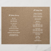 SpitzenBlume | geklappte Hochzeitsprogramme für Kr (Rückseite)