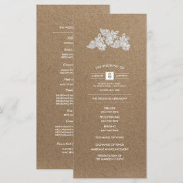 SpitzenBlume | Kraftpapierhochzeitsprogramme Programm